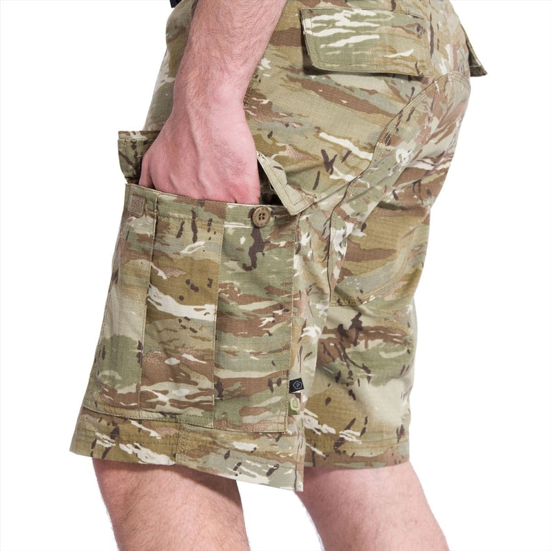 PENTAGON BDU 2.0 Cargo Shorts Ergonomic Cut Durable Ripstop Fabric MTP Camo