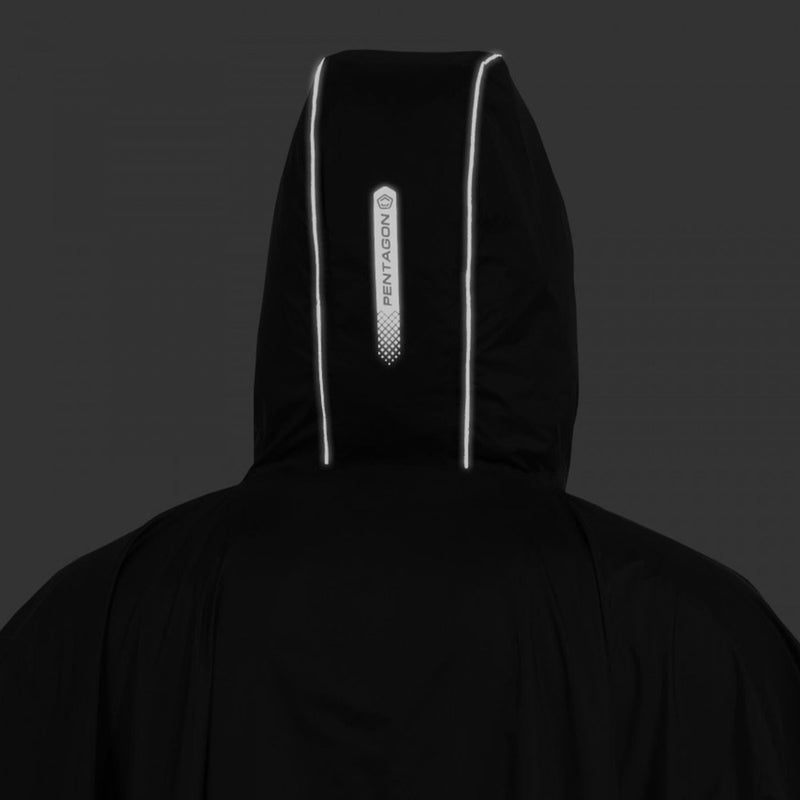 PENTAGON Cloudburst Packable Poncho Waterproof Breathable Reflective Details - GoMilitar