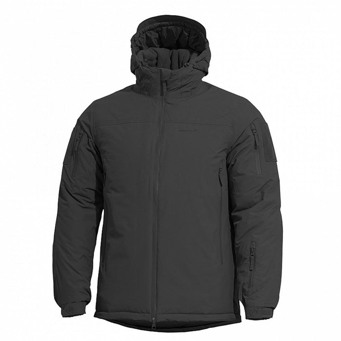 PENTAGON Hoplite Parka army warm winter jacket water repellent hooded Black - GoMilitar