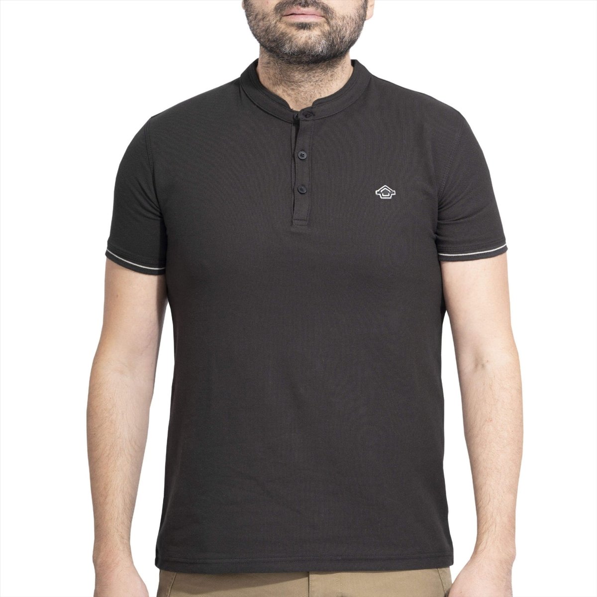 Klasyczny T-shirt PENTAGON Levantes Henley Stripes z krótkim rękawem, szybkoschnący