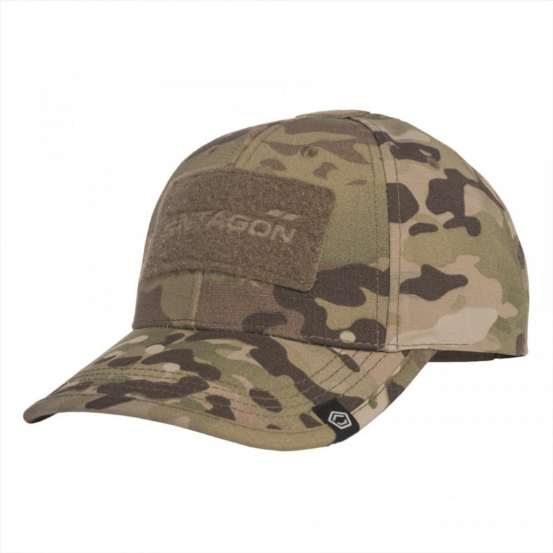 Pentagon taktyczna czapka ripstop tkanina 6-panelowa konstrukcja z przodu Patch Multicam Camo