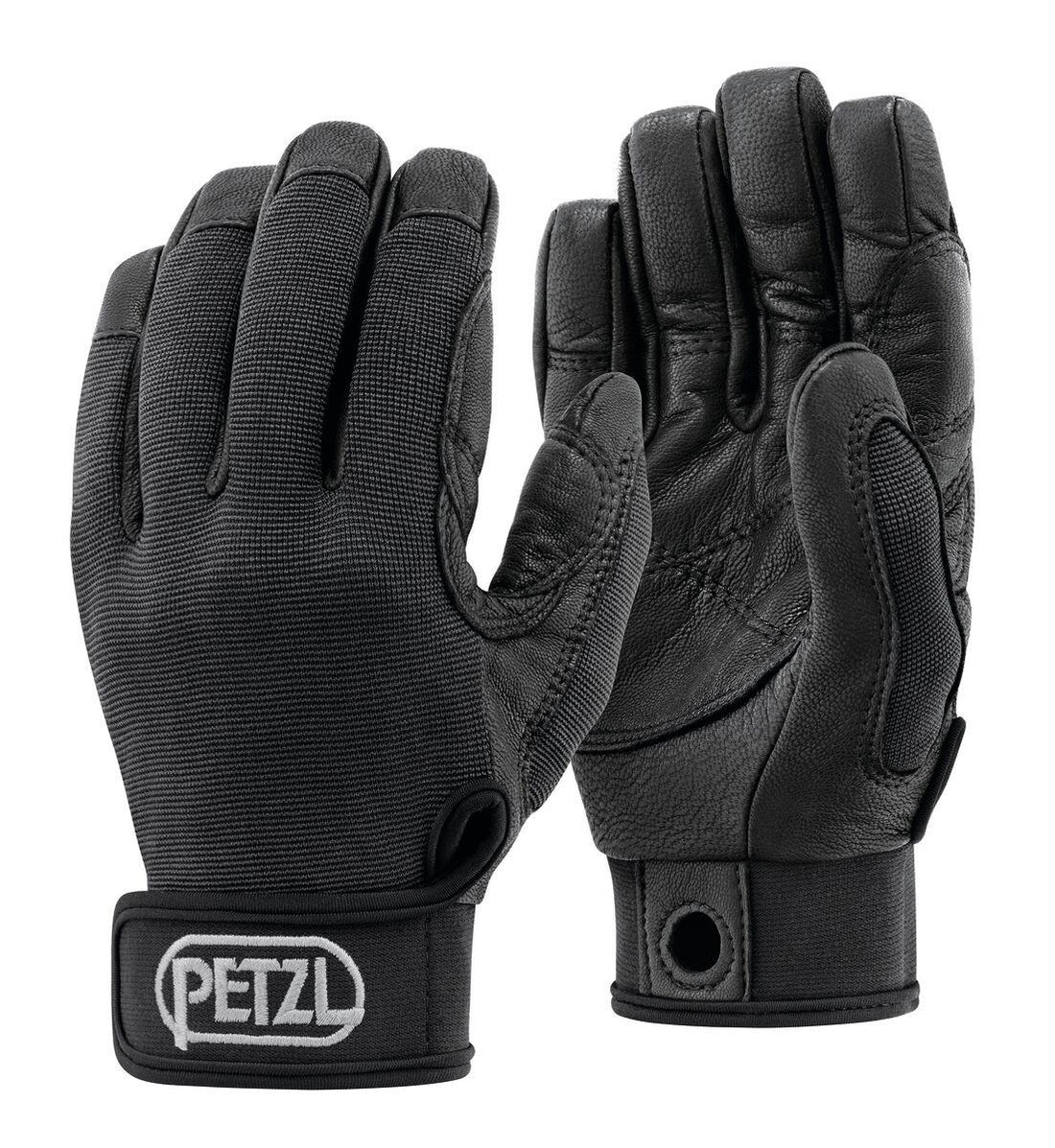 Rękawiczki Petzl CORDEX do wspinaczki linowej skórzanej, taktyczne, czarne