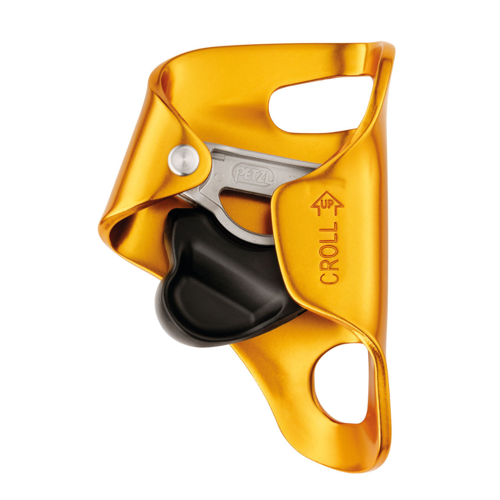 Przyrząd do wspinaczki PETZL CROLL L 8–13 mm z zaciskiem linowym, aluminiowy