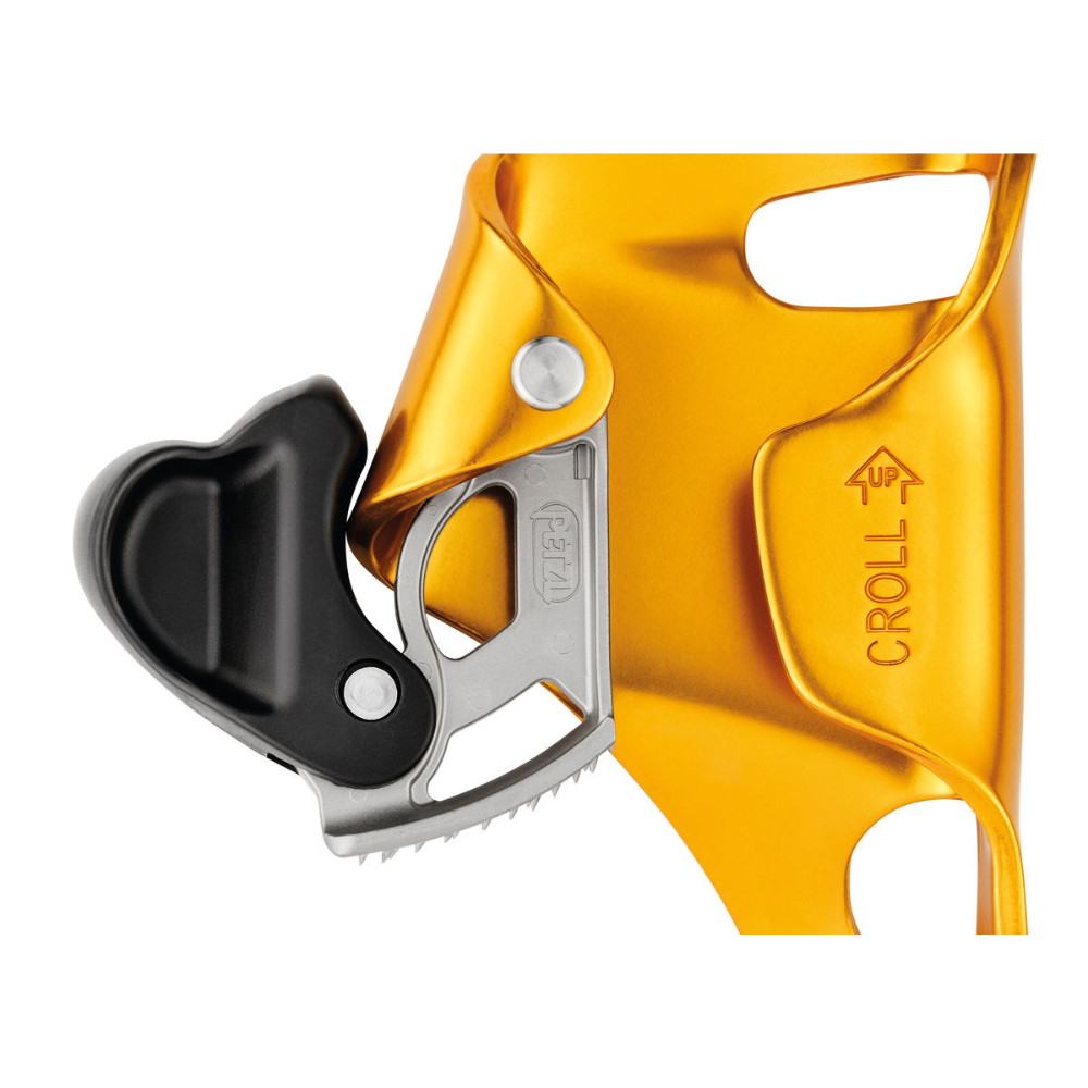 Przyrząd do wspinaczki PETZL CROLL L 8–13 mm z zaciskiem linowym, aluminiowy