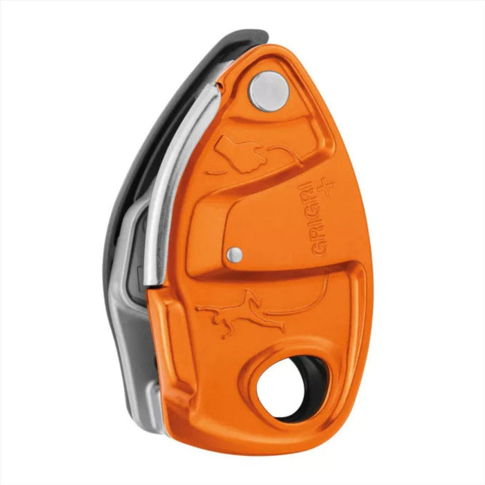 Petzl GRIGRI+ Urządzenie asekuracyjne Wspomagane hamowanie Anti Panic Liny 8,5–11 mm Pomarańczowe - GoMilitar