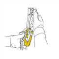 PETZL ROLLCLIP Karabińczyk z ciągnięciem, niezamykający się, z systemem zamków błyskawicznych, wspinaczkowy, żółty