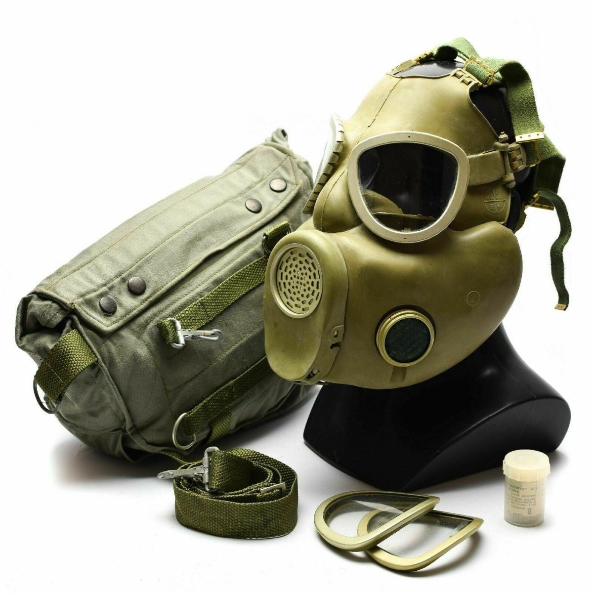 Polski wojskowy maska ​​gazowa MP-4 prawdziwa chemiczna chemikalia oddechowa oliwka nowa
