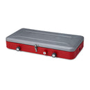 Primus Atle II portable dual burner camping stove with grey lid and red base for outdoor cooking.