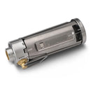 Primus Firestick Titanium lightweight camping stove folded, compact portable gas burner for hiking and outdoor cooking.