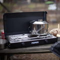 Primus kinjia camping piec podwójny palnik przenośny na zewnątrz kuchenki kuchenne czarne