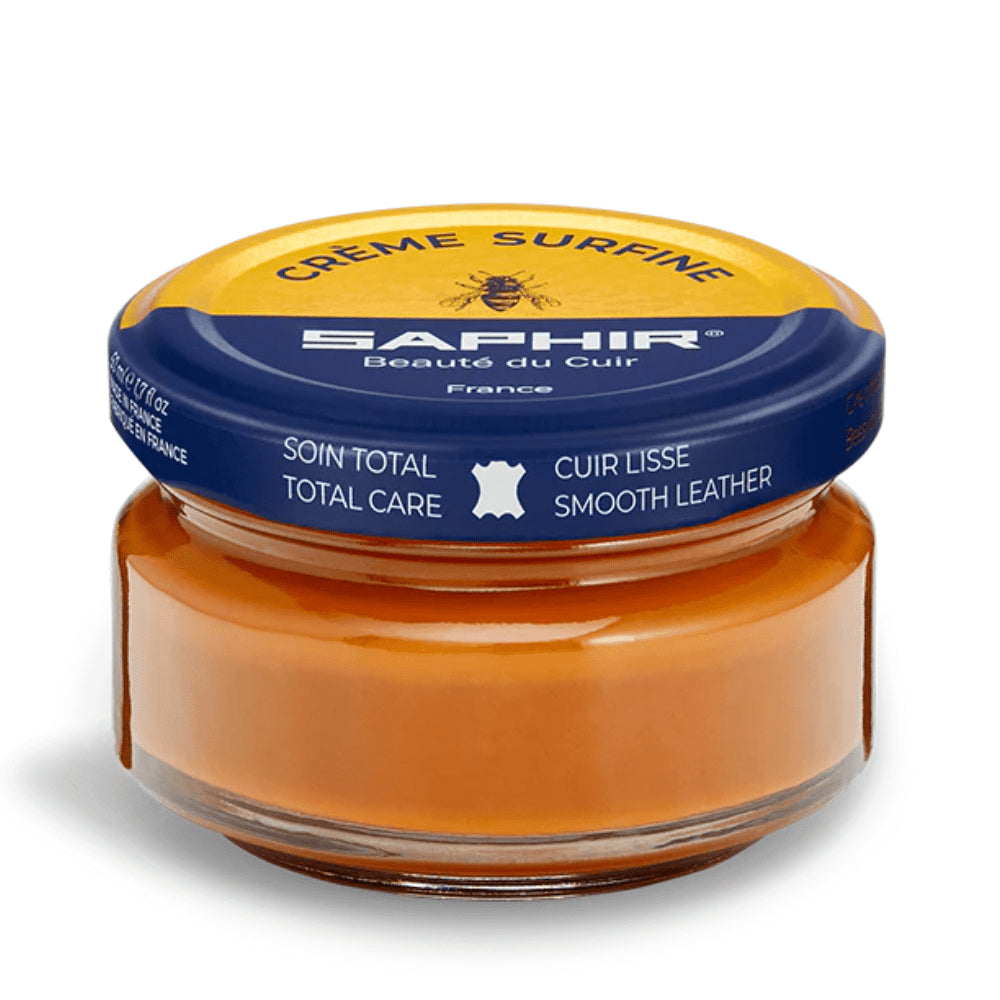 Saphir Creme Surfine Leather Krem do pielęgnacji obuwia Gładka skóra 50ml Jasnobrązowy