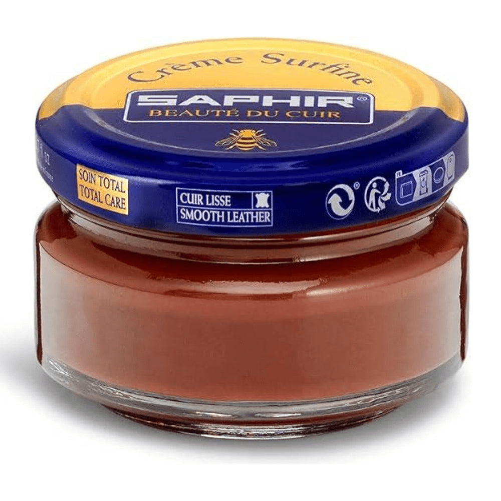 Saphir Creme Surfine Skórzany krem do pielęgnacji obuwia z gładkiej skóry 50ml Brązowy