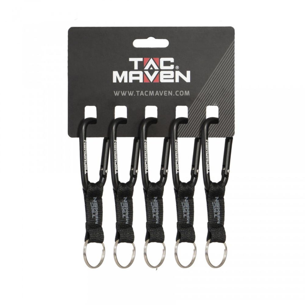 Aluminiowe karabinki TAC MAVEN 7 mm, 5 szt. klipsów do kluczy na zewnątrz