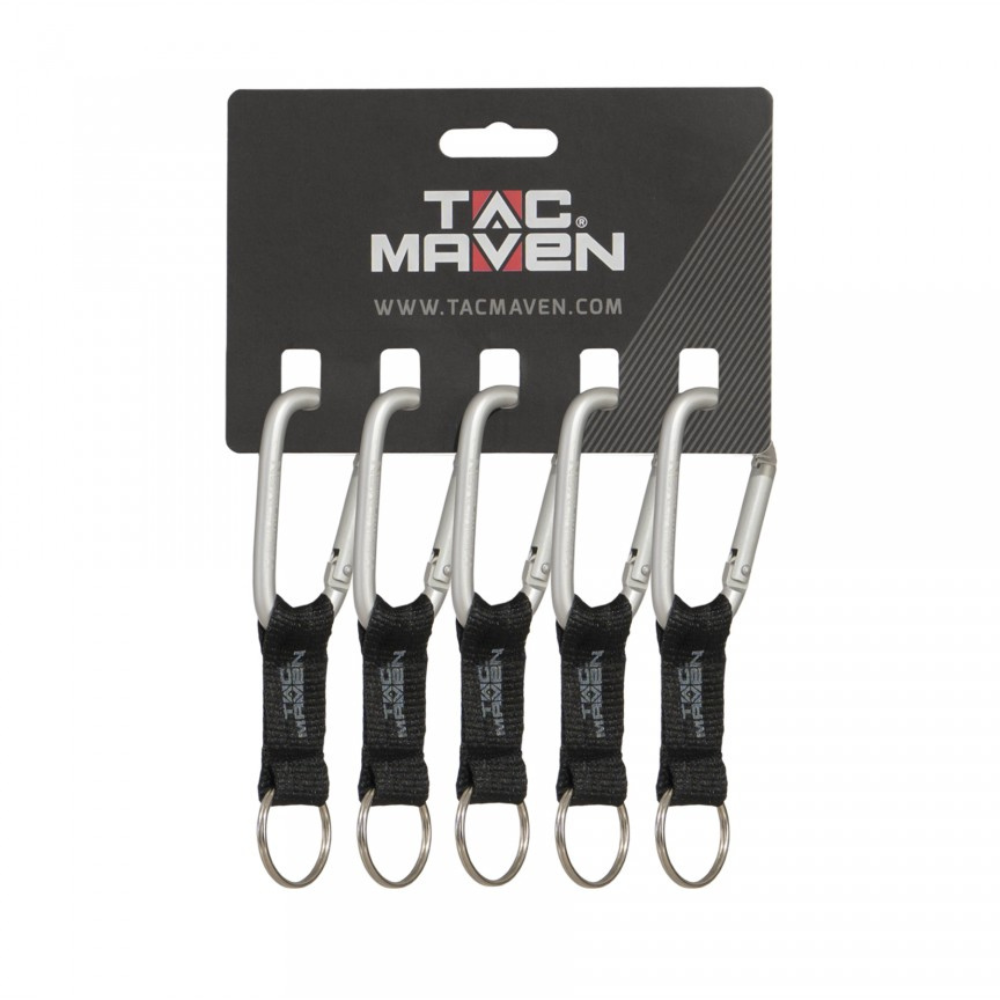 Aluminiowe karabinki TAC MAVEN 7 mm, 5 szt. klipsów do kluczy na zewnątrz