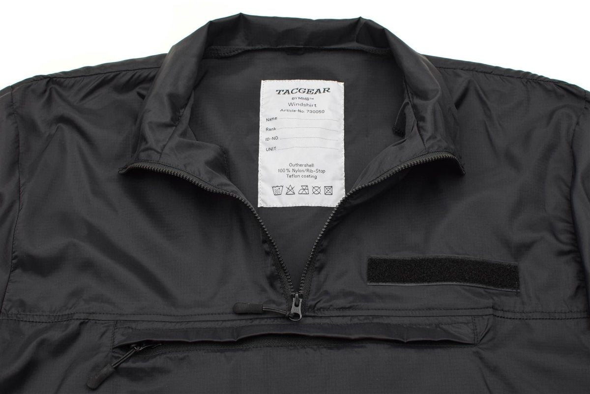 Tacgear Brand koszulka wiatrowa czarny lekki kemping turystyka na świeżym powietrzu Ripstop Smock