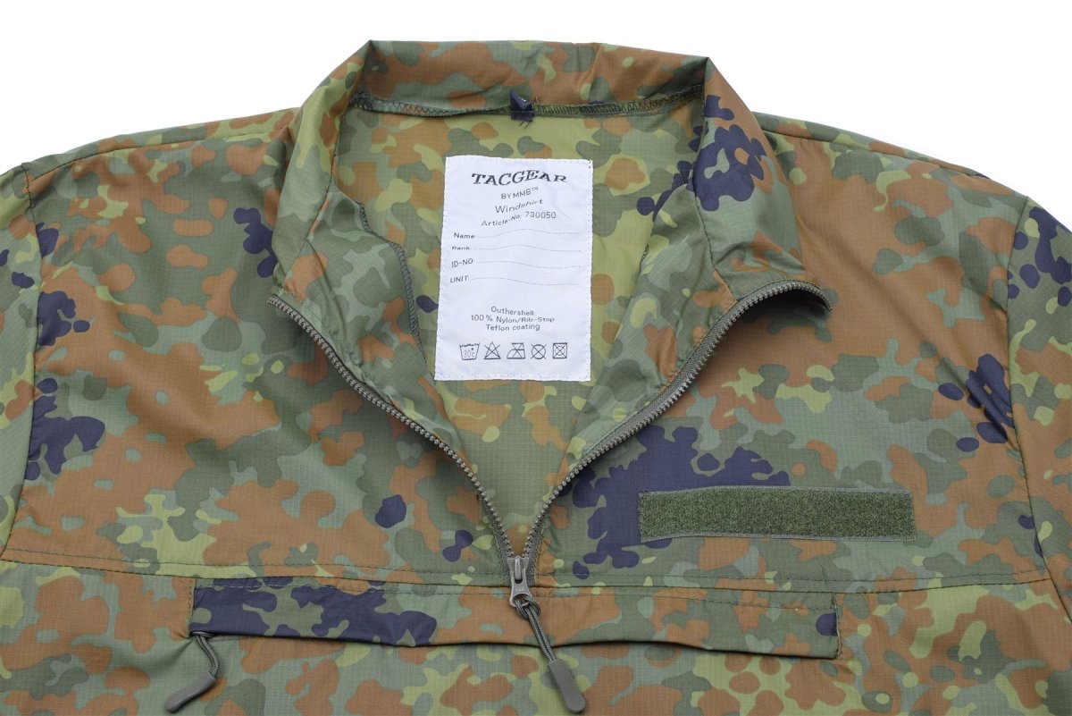 Tacgear marka koszulka wiatrowa lekka flecktran camo ripstop camping camping
