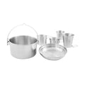 Tatonka mini set II kompaktowy zestaw naczynia kempingowego 6pcs gotowanie na zewnątrz nierdzewne