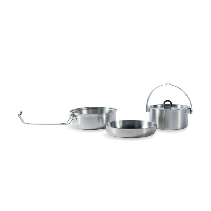 Zestaw do duszenia Tatonka Outdoor Cooking Kompaktowy garnek kempingowy ze stali nierdzewnej - GoMilitar