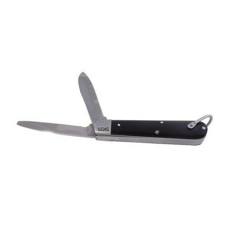 US Army style TL 29 multi-tool knife with stainless steel blades and durable black handle for military use