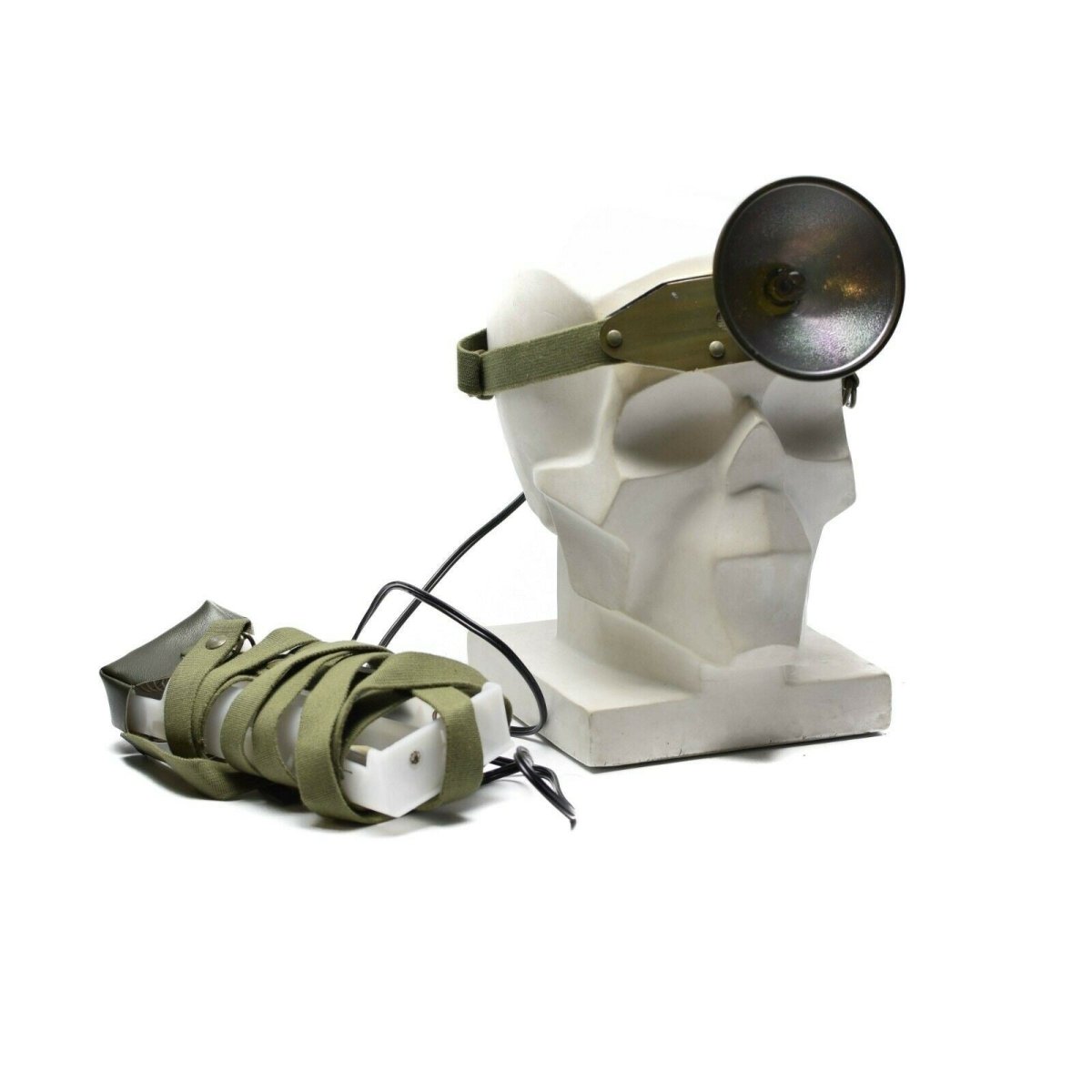 Vintage szwedzka armia wojskowa głowa lampy pochodnia latarka nowa