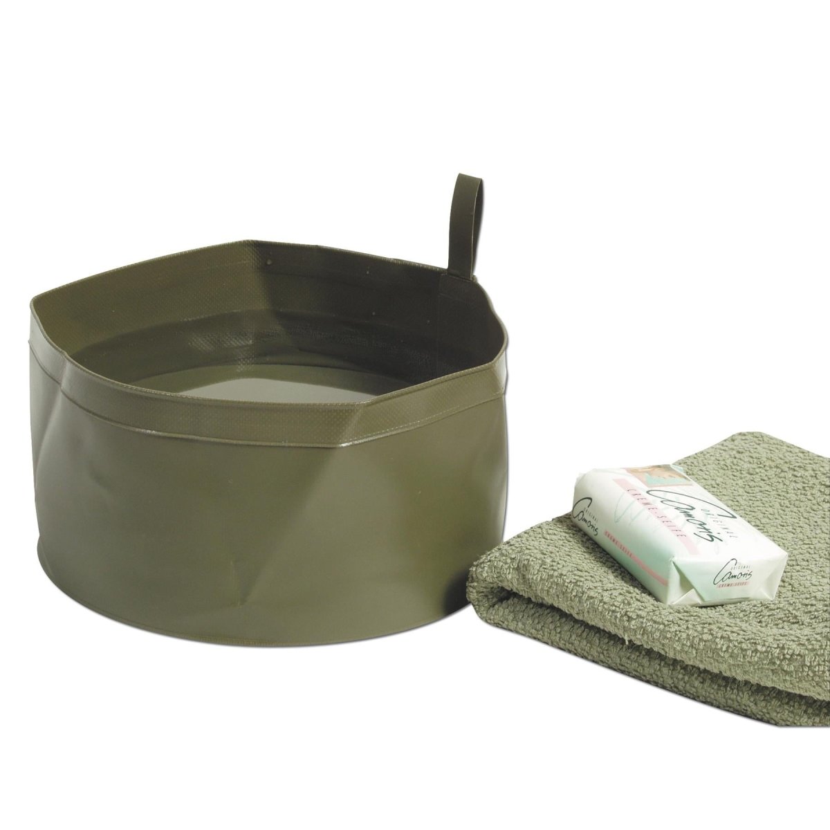 Oryginalny holenderski obudowa armii Wash Compact Water Bowl Compact Rozmiar oliwki